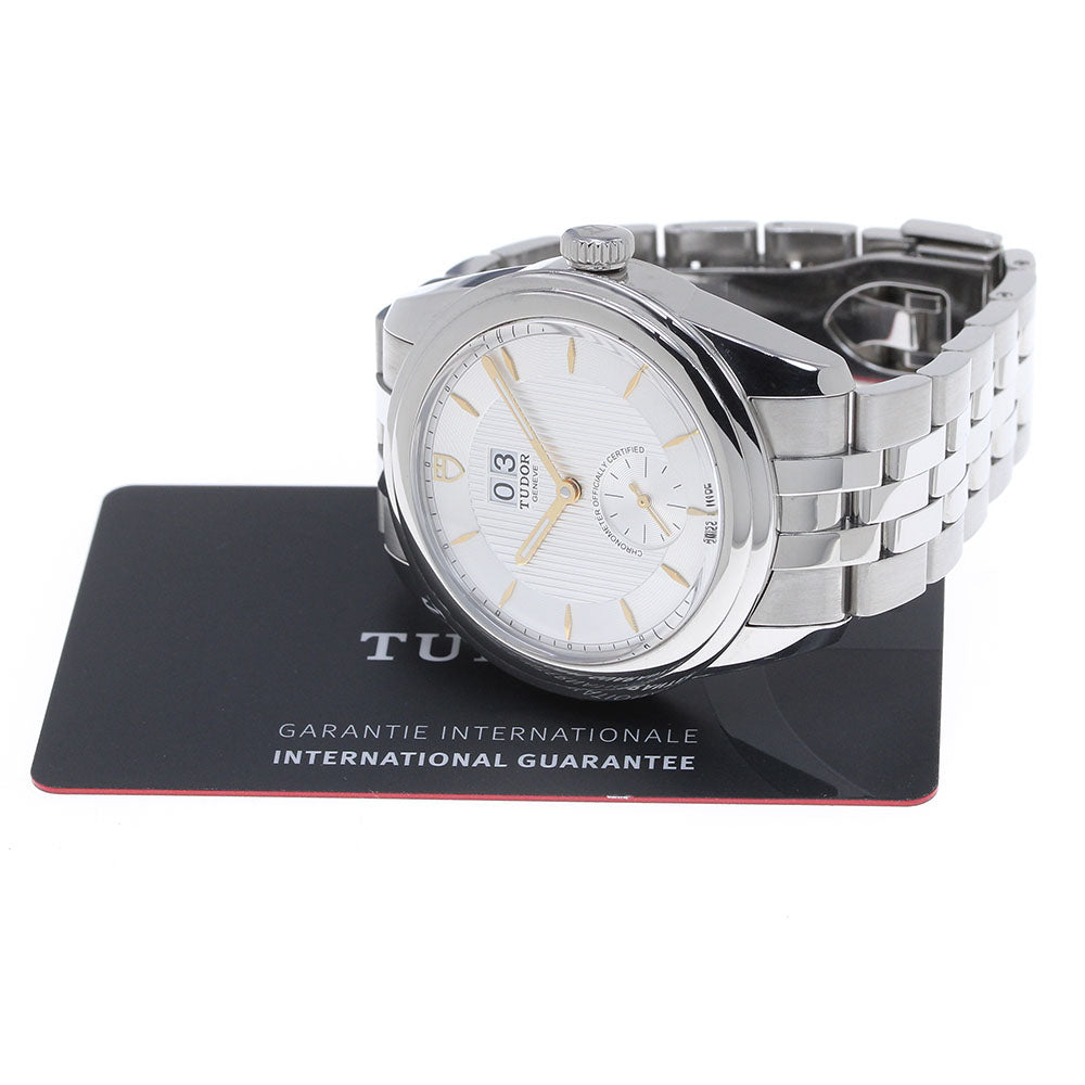 TUDOR Glamor Double Date 57100 Silver Dial Automatic Men's Watch_849682