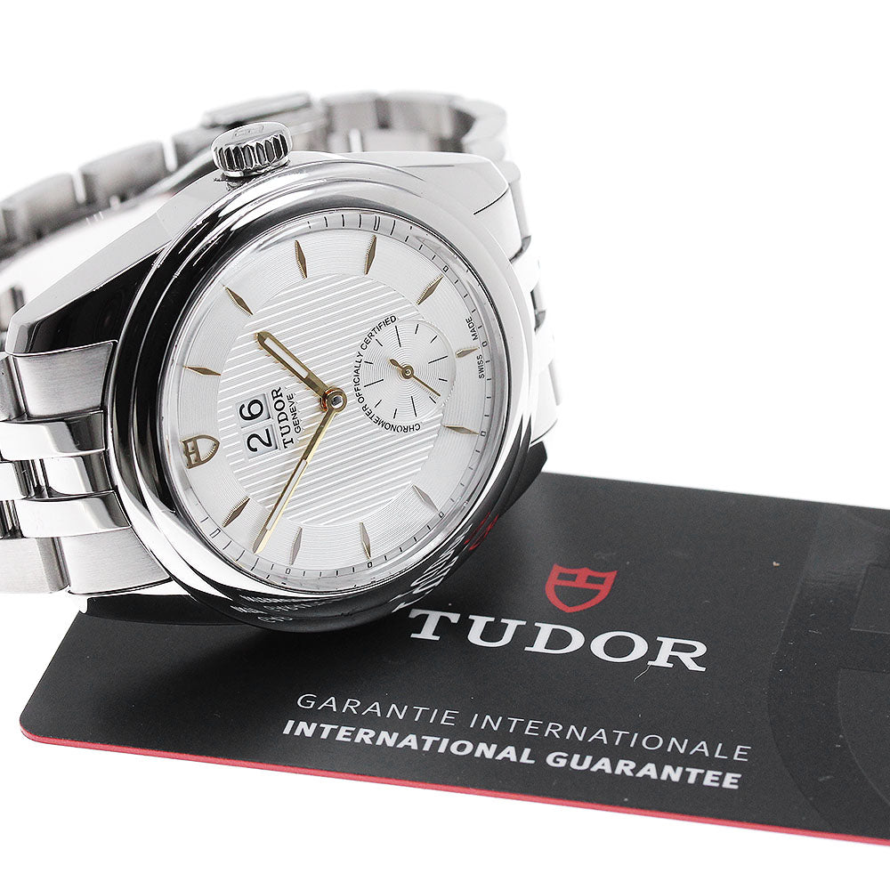 TUDOR Glamour 57100 Double date Silver Dial Automatic Men's Watch_849683