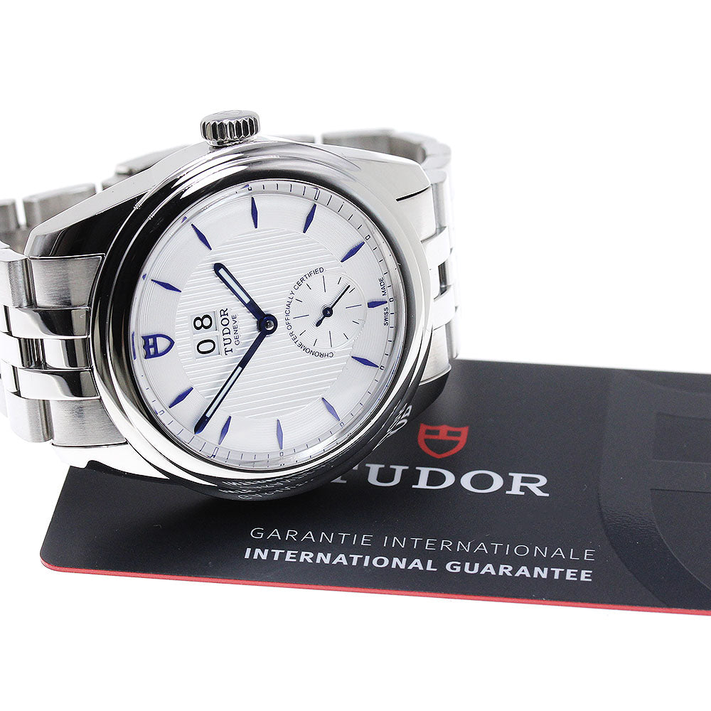 TUDOR Glamour 57100 Double date Silver Dial Automatic Men's Watch_849685