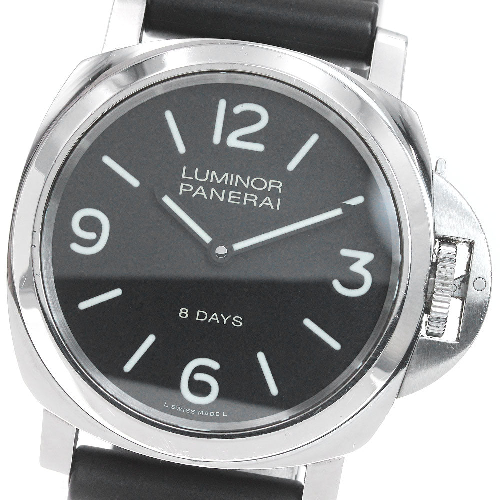 PANERAI Luminor Base 8DAYS Acciaio PAM00560 black Dial Hand Winding Men's_849714