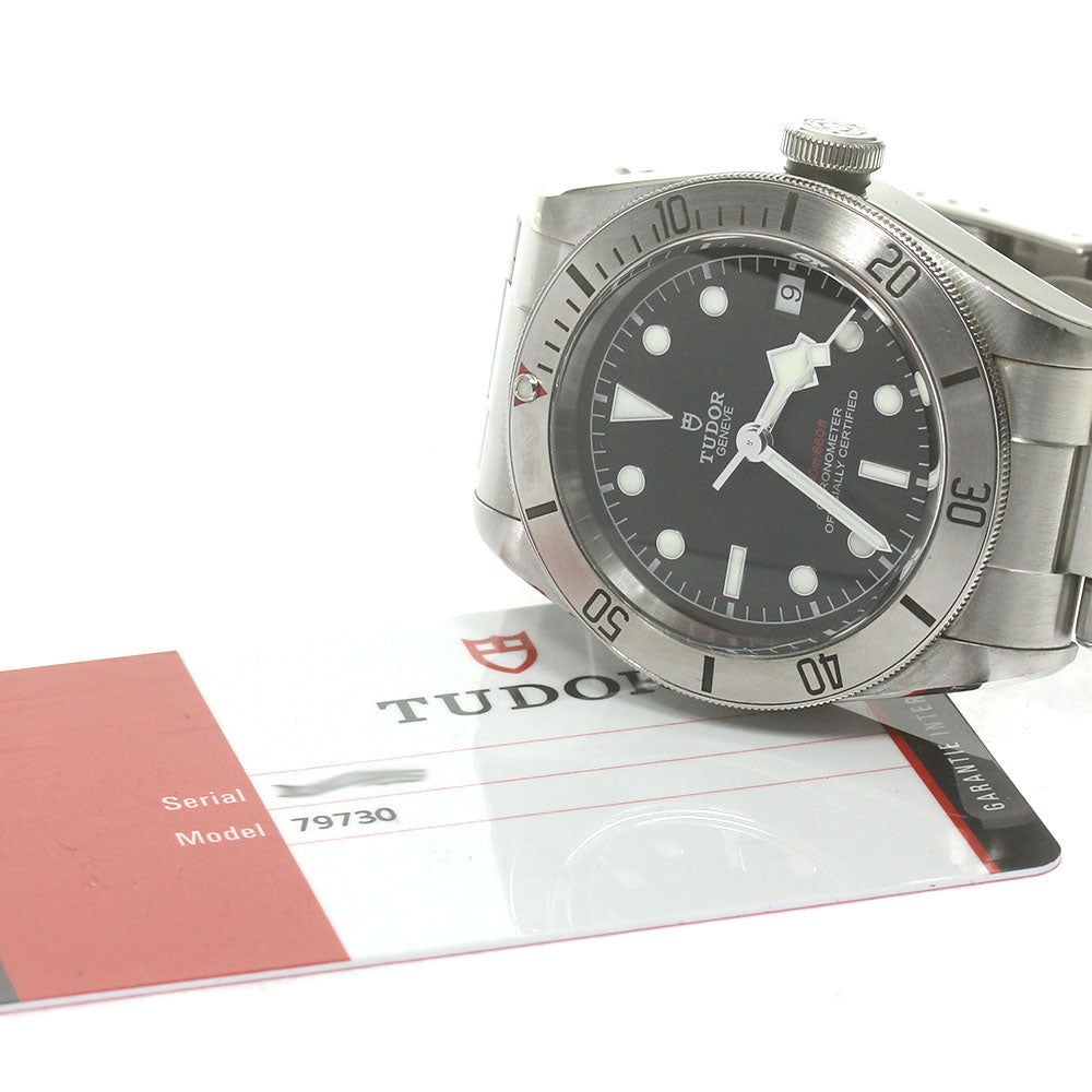 TUDOR Black bay steel 79730 Date Black Dial Automatic Men's Watch_849728