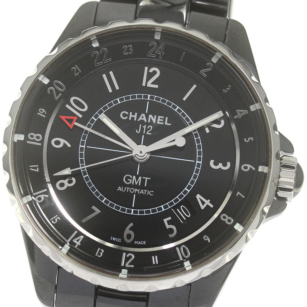 CHANEL J12 GMT H3102 Black ceramic Black Dial Automatic Men's Watch_849733