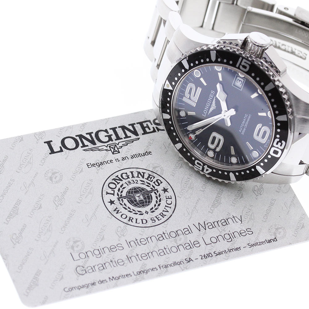 LONGINES Hydro Conquest Sports L3.641.4 Date black Dial AT Men's Watch_849739
