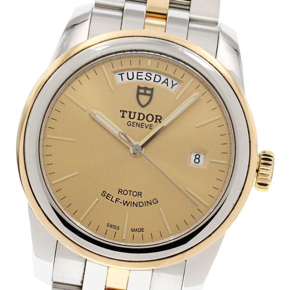 TUDOR Glamor Date Day 56003 YG bezel gold Dial Automatic Men's Watch_849750