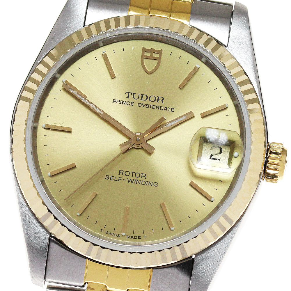 TUDOR Prince Oyster Date 74033 Cal.2824-2 Gold Dial Automatic Men's Watch_849758