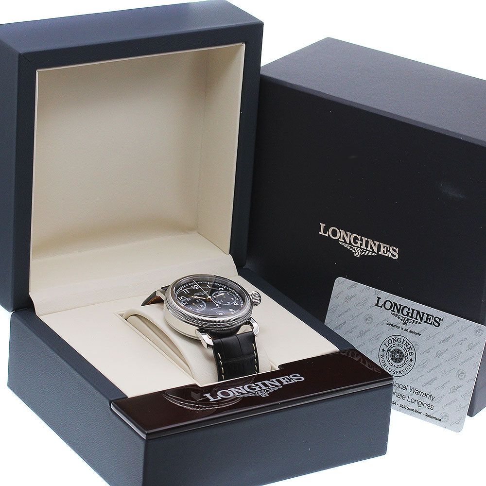 LONGINES Heritage Avigation Oversized Crown L2.783.4 Date Chronograph black Dial Automatic Men's Watch_849766