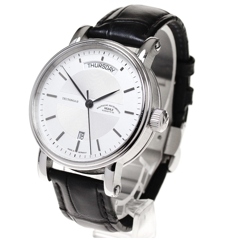 Muhle Glashutte Teutonia II M1-33-65-LB Day date Silver Dial Automatic Men's Watch_849776