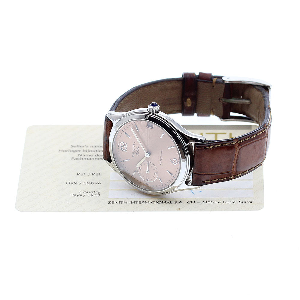 ZENITH elite 01.0050.680 Small seconds pink Dial Automatic Boy's Watch_849778