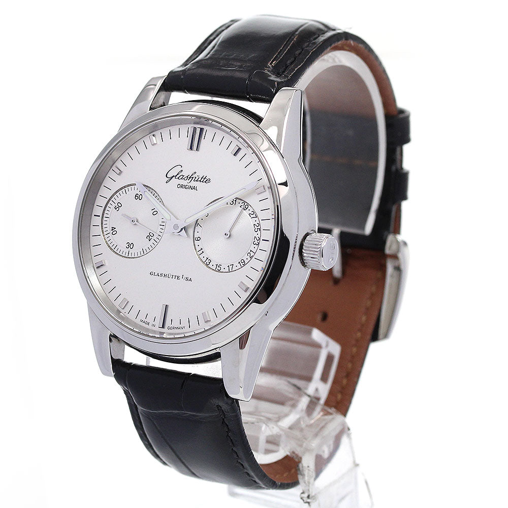 GLASHUTTE ORIGINAL Seneta Hand Date 1-39-58-02-02-04 Silver Dial Automatic Men's Watch_849785