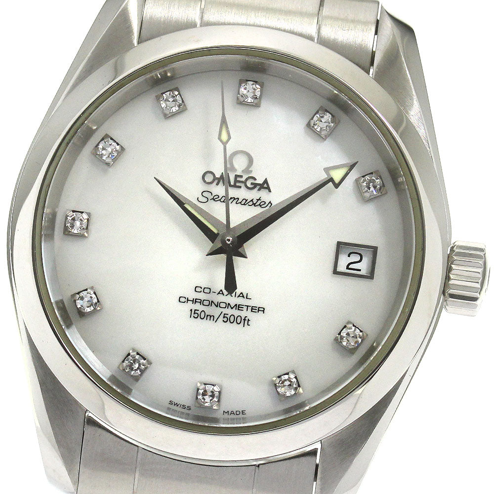 OMEGA Seamaster Aqua Terra 2504.75 Co-Axial Chronometer 11P Diamond White shell Dial Automatic Men's Watch_849809