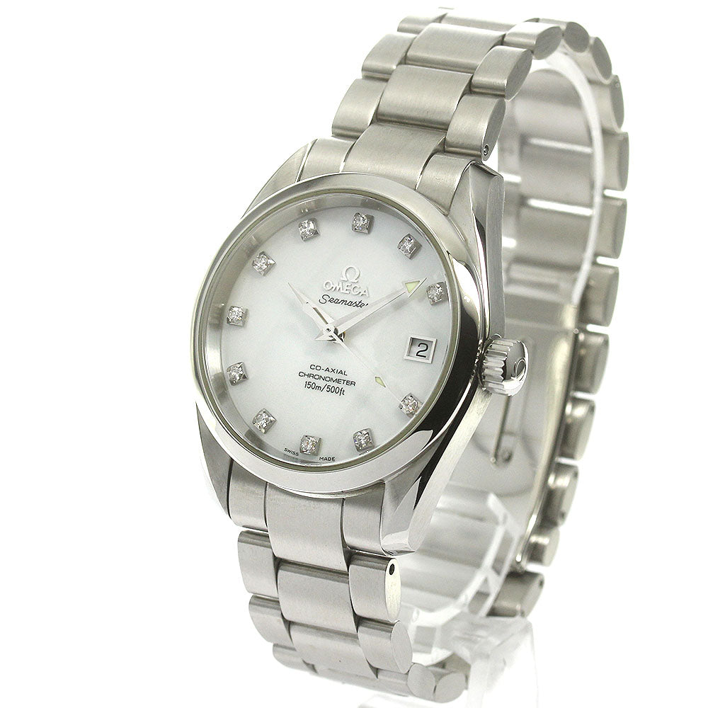 OMEGA Seamaster Aqua Terra 2504.75 Co-Axial Chronometer 11P Diamond White shell Dial Automatic Men's Watch_849809