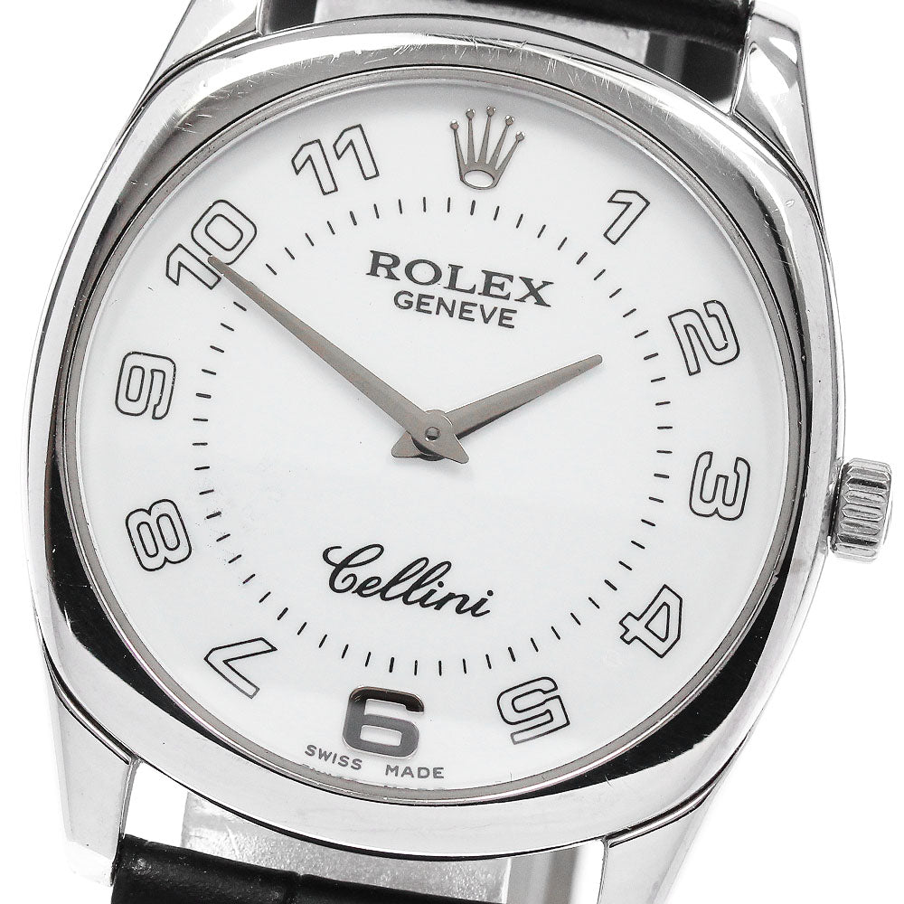 ROLEX Cellini Danaus 4233/9 K18WG cal.1602 white Dial Hand Winding Men's Watch_849815