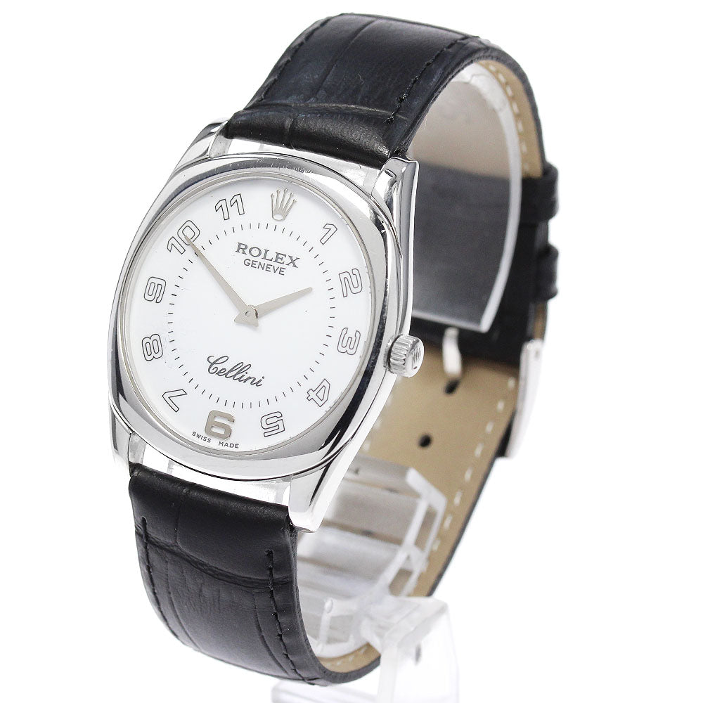 ROLEX Cellini Danaus 4233/9 K18WG cal.1602 white Dial Hand Winding Men's Watch_849815