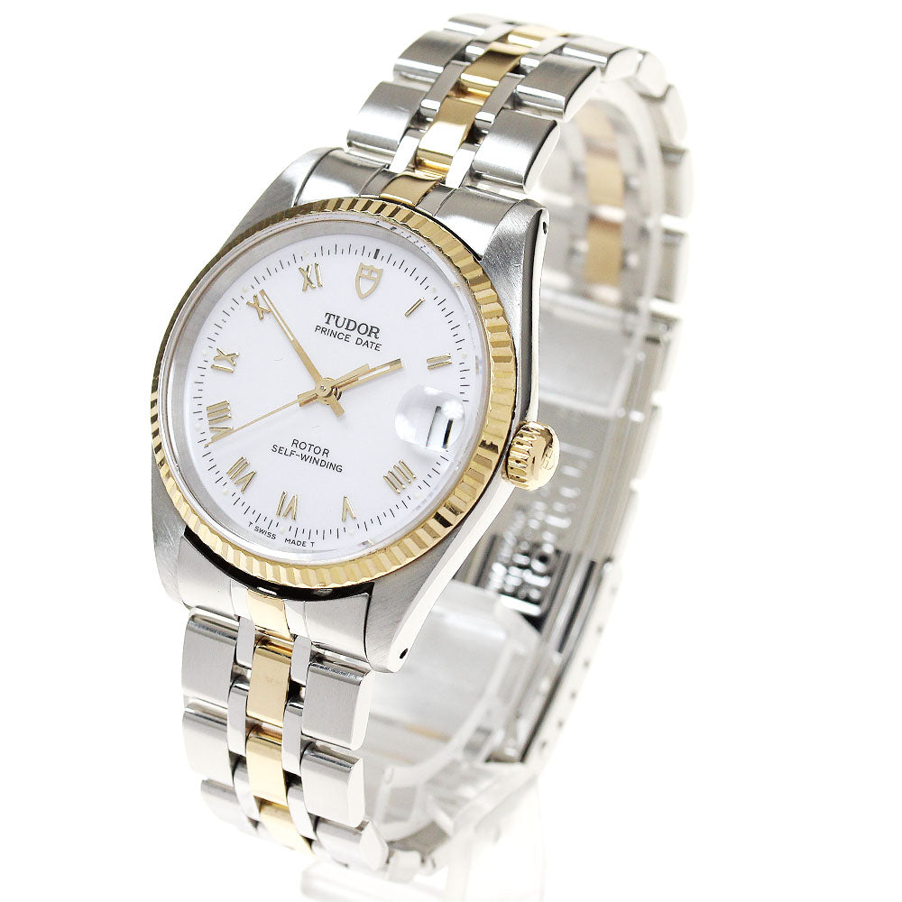 TUDOR Prince Date 72033 YG 2 tone white Dial Automatic Boy's Watch_849817
