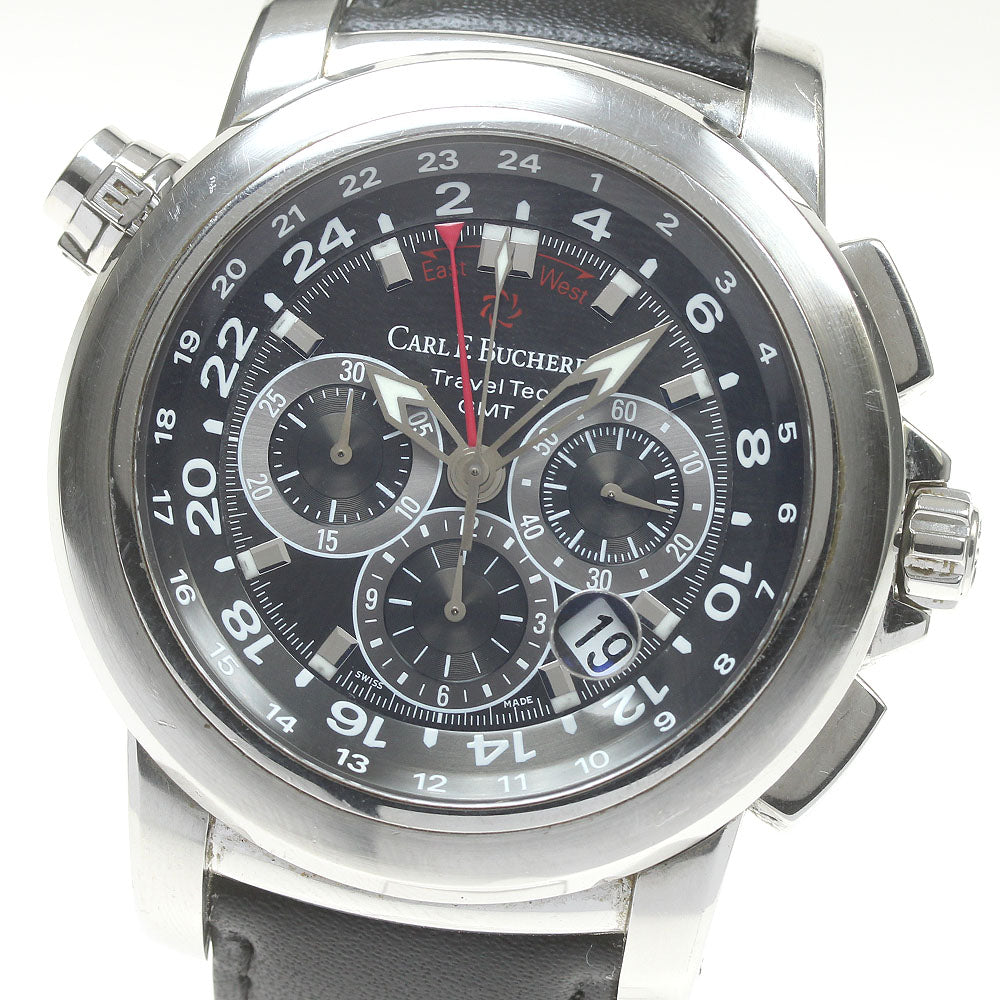 CARL F.BUCHERER Patrabi Travel Tech 10620.08 Date chronograph GMT gray Dial Automatic Men's Watch_849844
