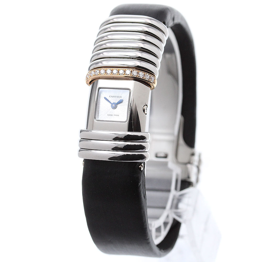 CARTIER Declaration WT000830 Diamond Silver Dial Quartz Ladies Watch_849846