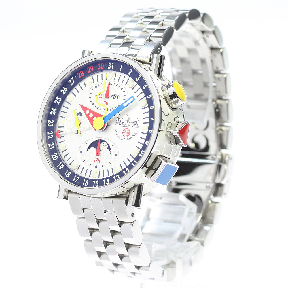 Alain Silberstein Kurono Bauhaus Day date Silver Dial Automatic Men's_849847