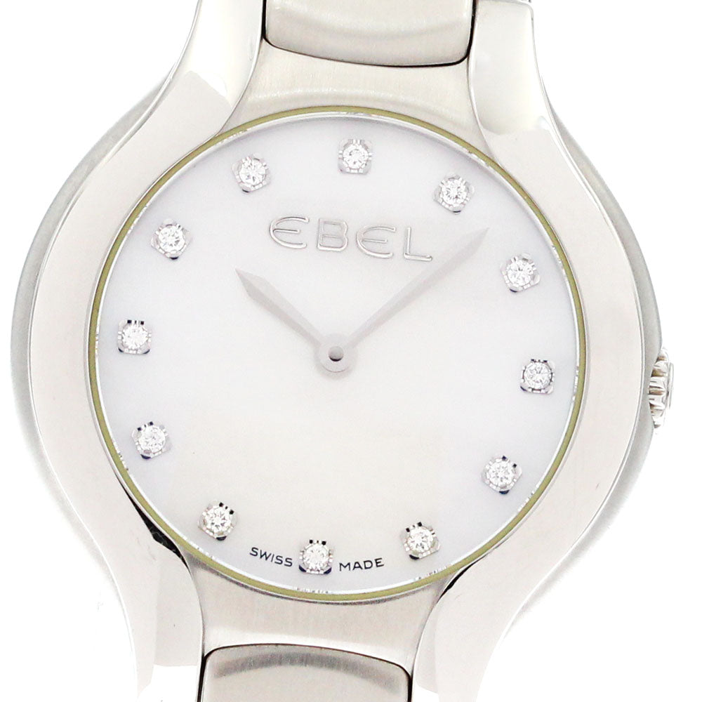 EBEL Beluga E9256N22 12P diamond White shell Dial Quartz Ladies Watch_849858