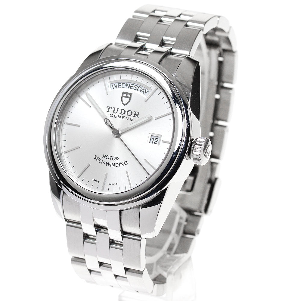TUDOR Glamour 56000 Date day Silver Dial Automatic Men's Watch_849863