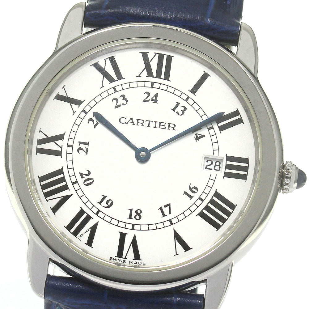 CARTIER Ronde Solo LM W6700255 Date Silver Dial Quartz Men's Watch_849907
