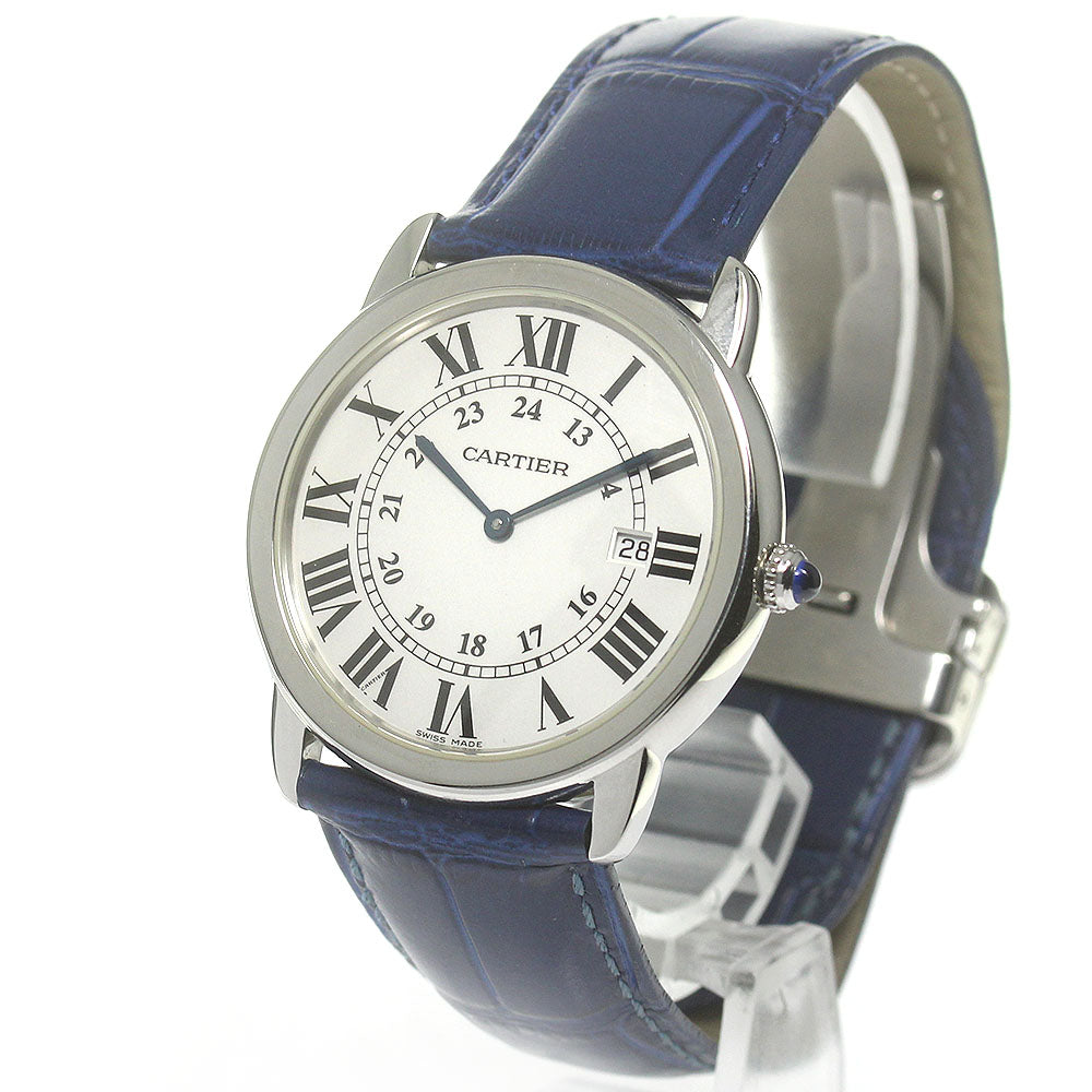 CARTIER Ronde Solo LM W6700255 Date Silver Dial Quartz Men's Watch_849907