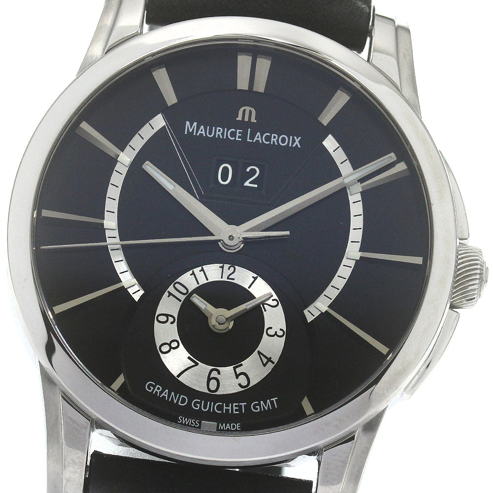 MAURICE LACROIX Pontus Grand Guichet PT6208 GMT black Dial Automatic Men's Watch_849912