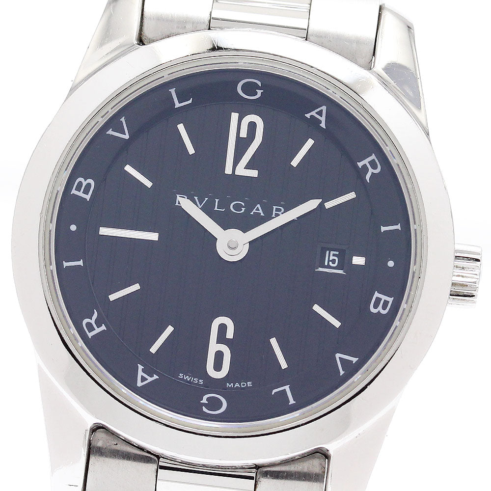 BVLGARI Solo tempo ST30S Date black Dial Quartz Boy's Watch_849926