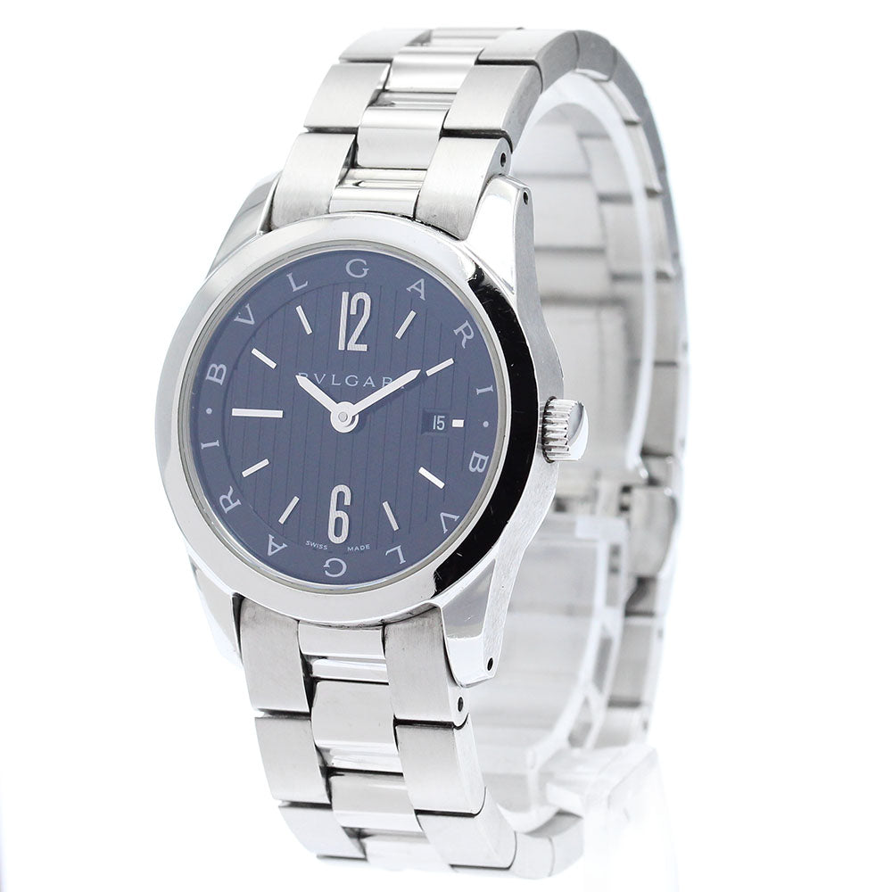 BVLGARI Solo tempo ST30S Date black Dial Quartz Boy's Watch_849926