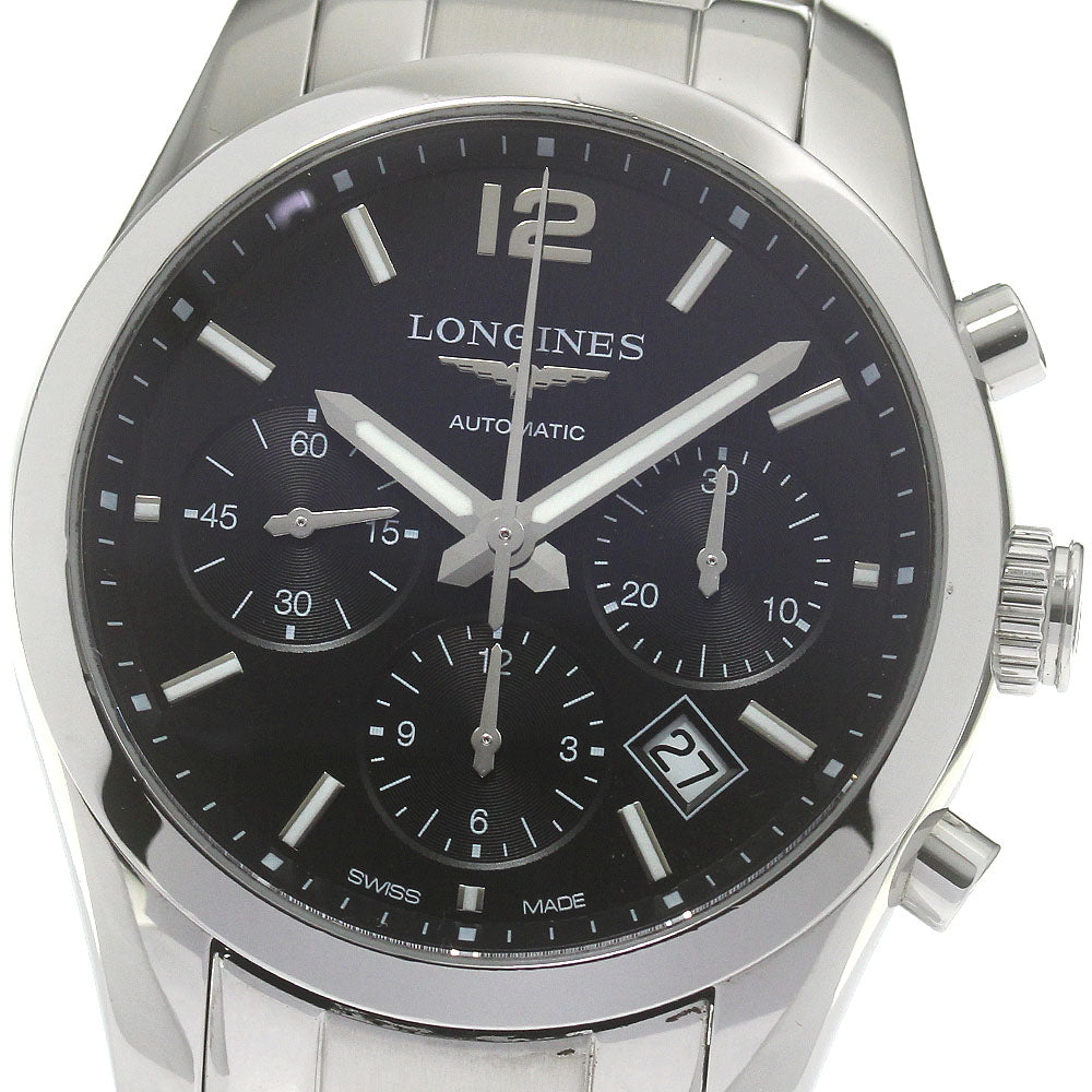 LONGINES Conquest Classic L2.786.4 Chronograph black Dial Automatic Men's_849927