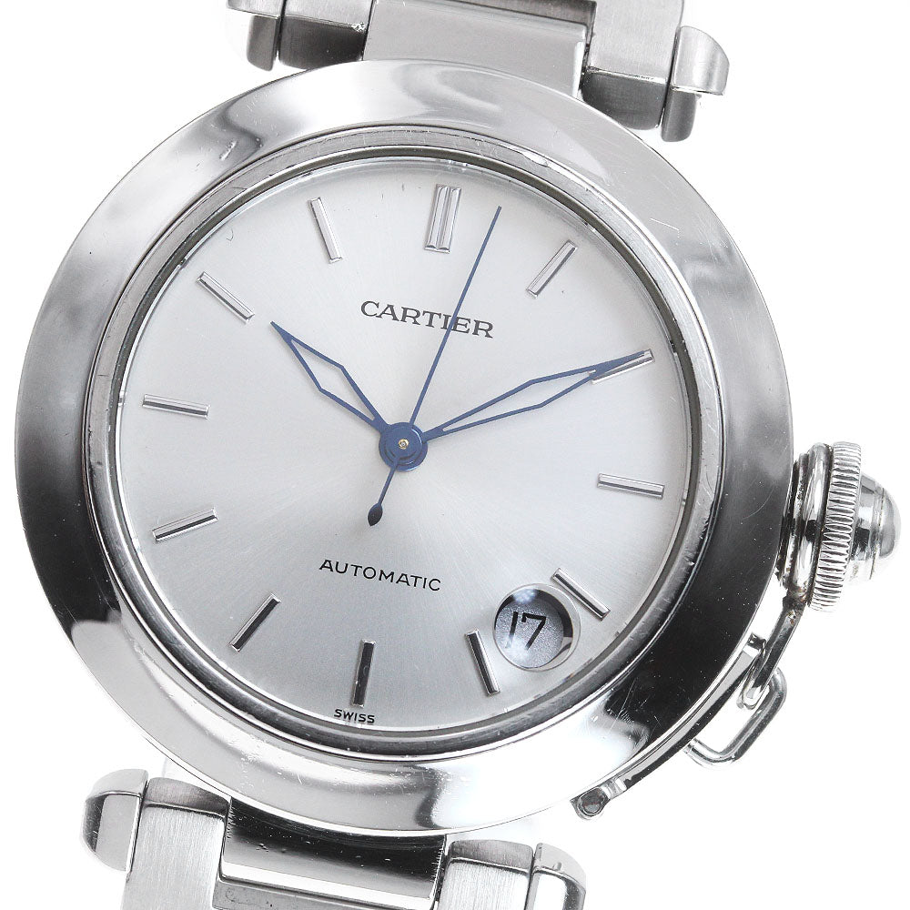 CARTIER Pasha C W31010M7 Date Silver Dial Automatic Boy's Watch_850097