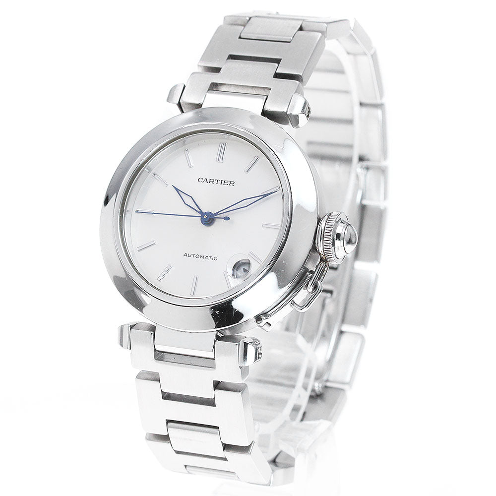 CARTIER Pasha C W31010M7 Date Silver Dial Automatic Boy's Watch_850097