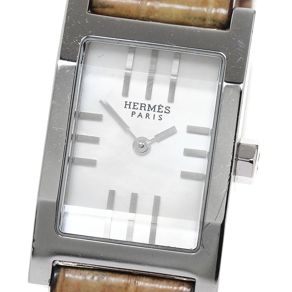 HERMES tandem TA1.210 White shell Dial Quartz Ladies Watch_850098