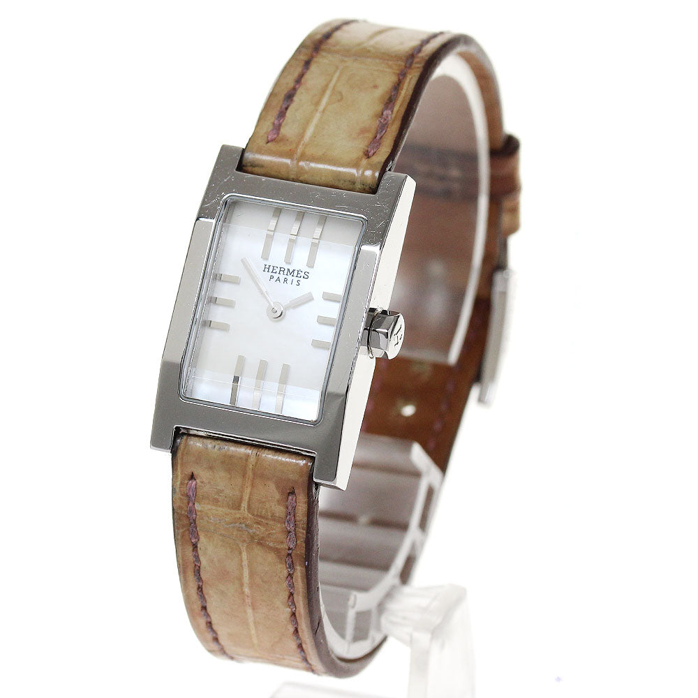 HERMES tandem TA1.210 White shell Dial Quartz Ladies Watch_850098