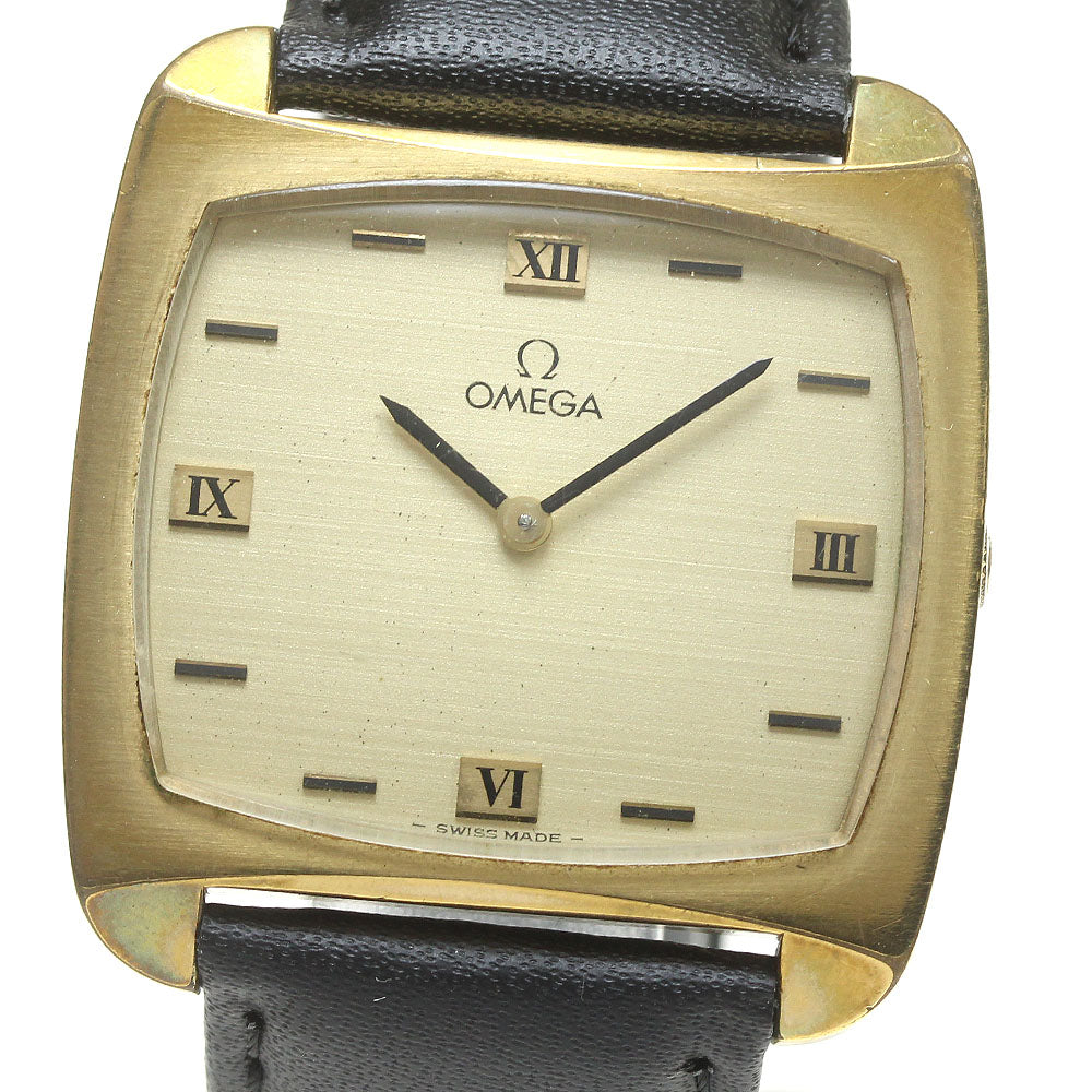 OMEGA De Ville 111.100 Square Cal.620 gold Dial Hand Winding Men's Watch_850113