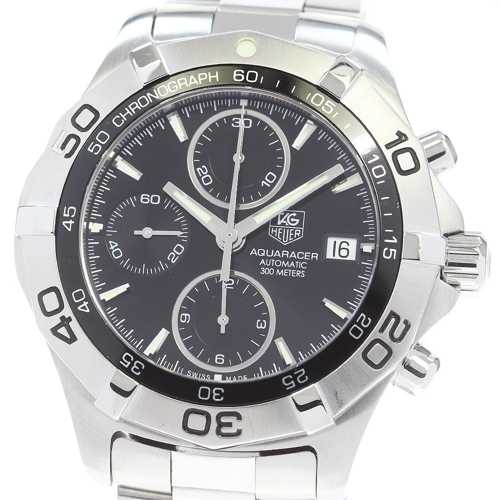 TAG HEUER Aqua racer CAF2110 Chronograph Black Dial Automatic Men's Watch_850145