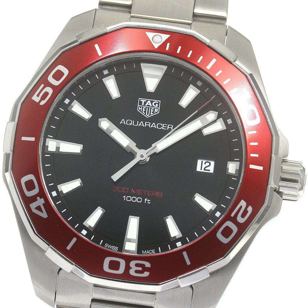TAG HEUER Aqua racer WAY101B Date black Dial Quartz Men's Watch_850166