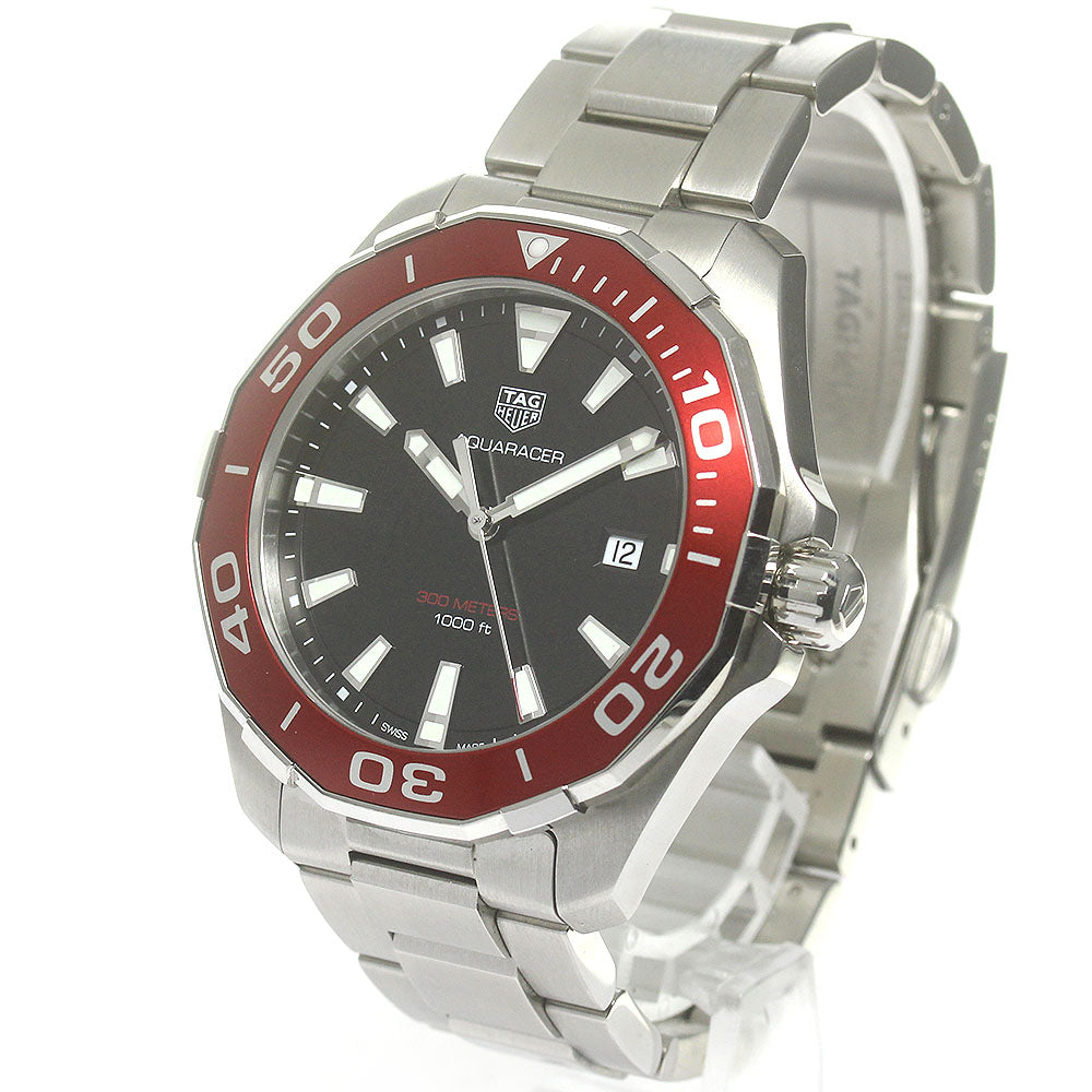 TAG HEUER Aqua racer WAY101B Date black Dial Quartz Men's Watch_850166