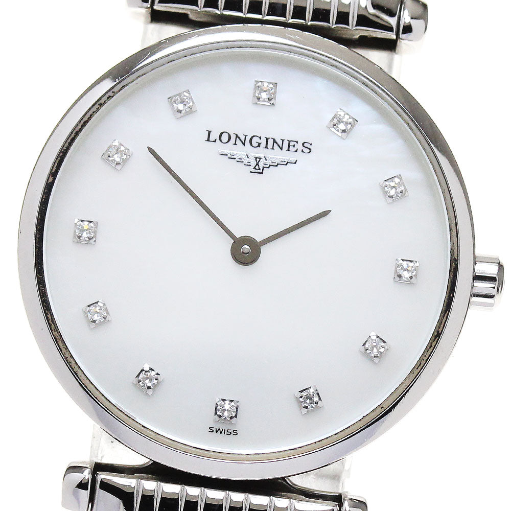 LONGINES Grand classic L4.209.4 12P diamond White shell Dial Quartz Ladies Watch_850179