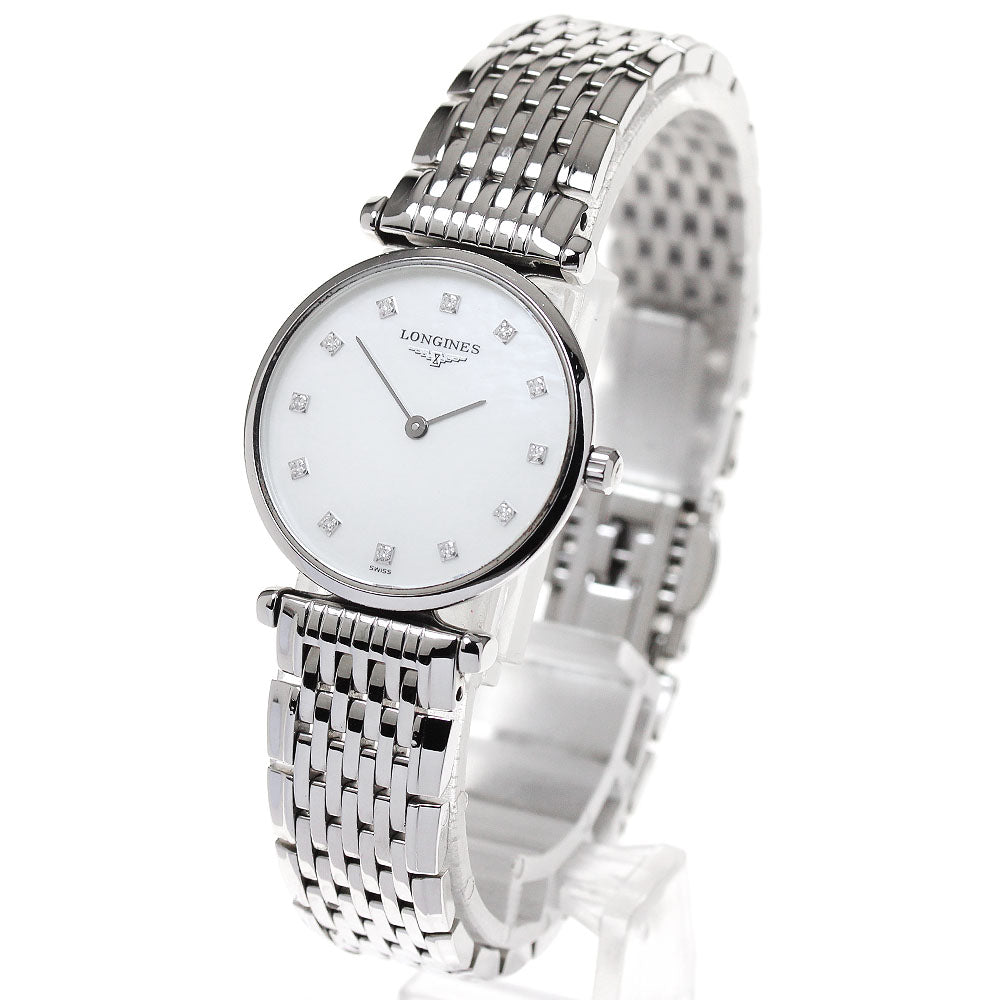 LONGINES Grand classic L4.209.4 12P diamond White shell Dial Quartz Ladies Watch_850179