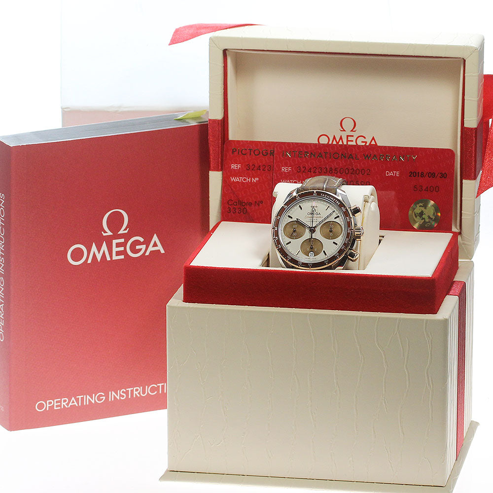 OMEGA Speed master 38 324.23.38.50.02.002 Co-Axial Chronograph beige Dial Automatic Men's Watch_850198