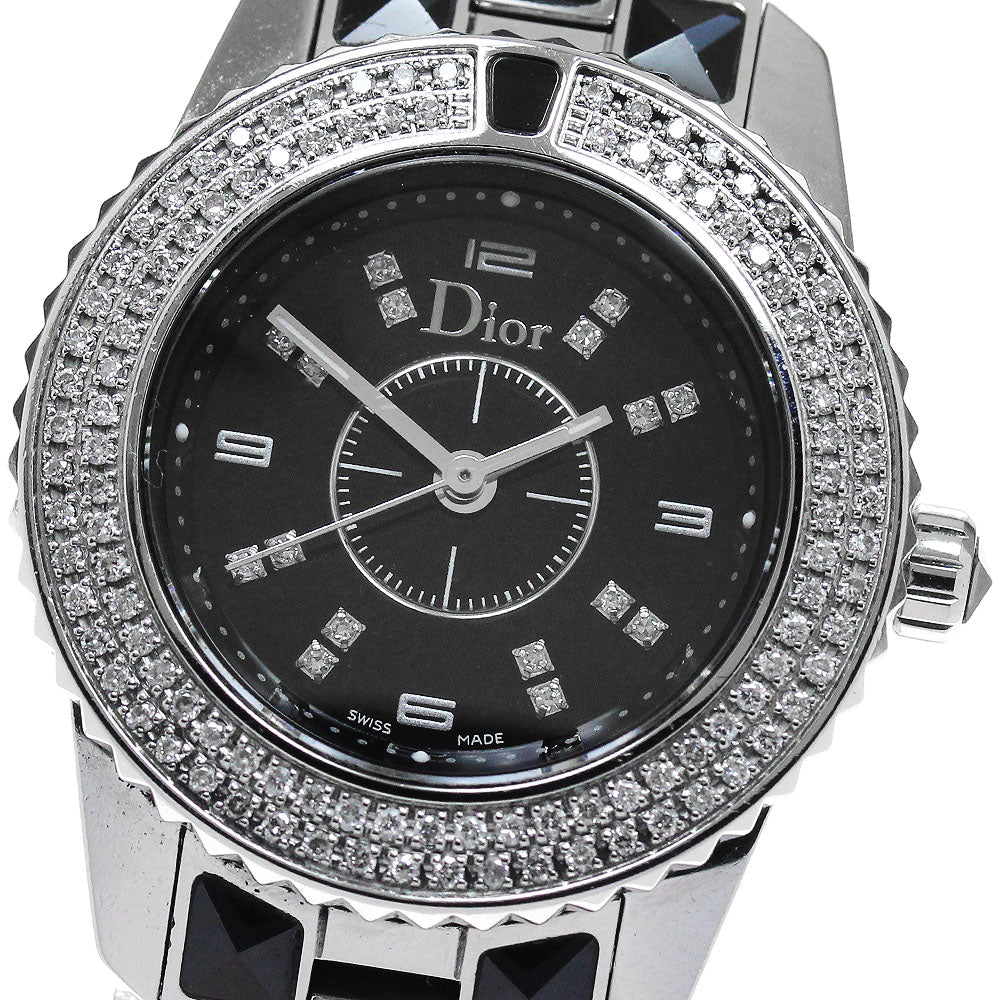 Dior crystal CD112119 Diamond bezel Index diamond Quartz Ladies Watch_850199