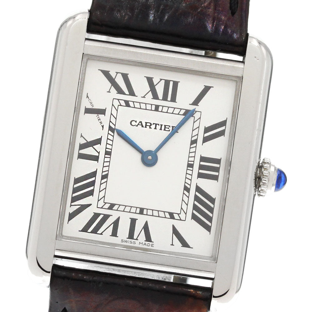 CARTIER Tank solo SM W1018255 Silver Dial Quartz Ladies Watch_850200