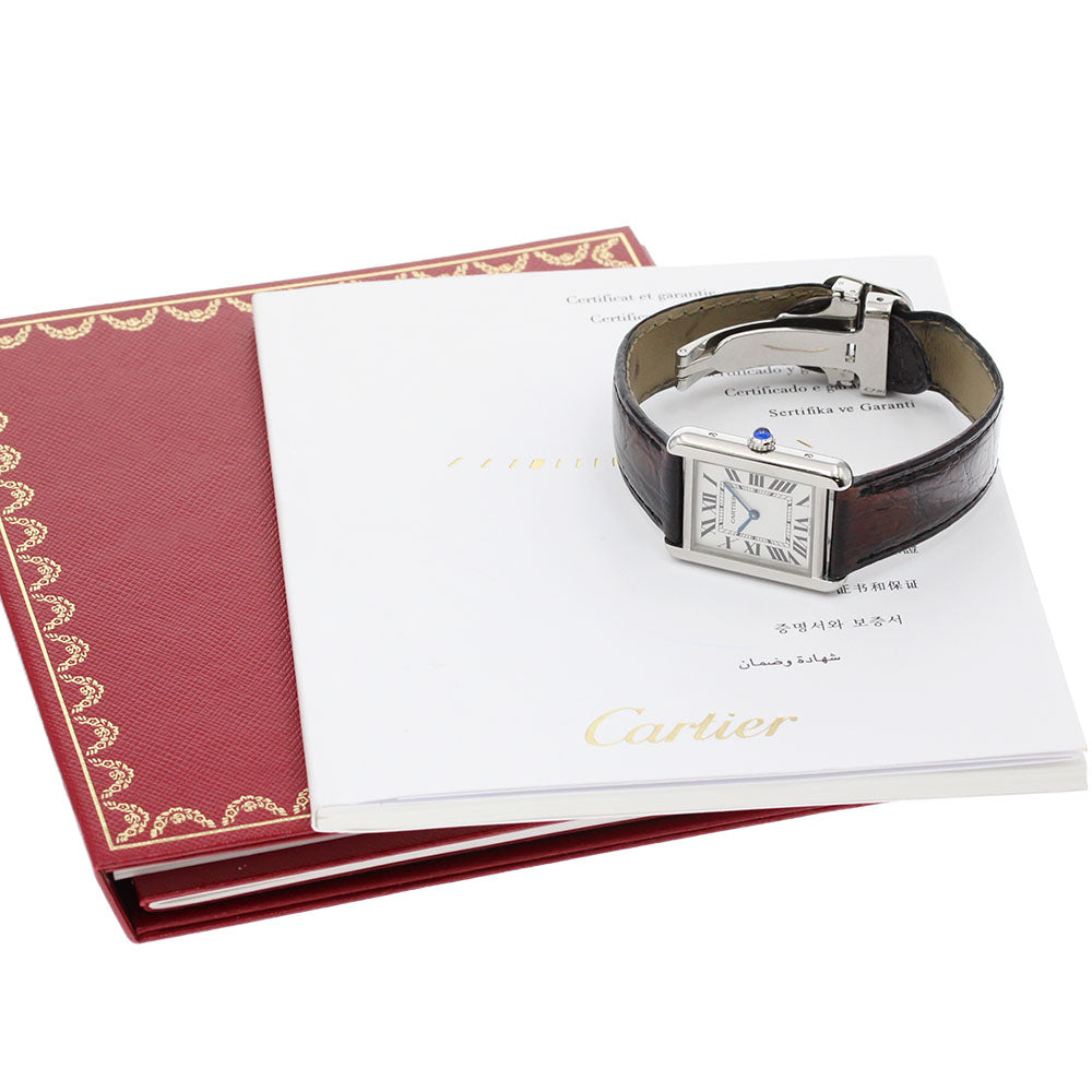 CARTIER Tank solo SM W1018255 Silver Dial Quartz Ladies Watch_850200