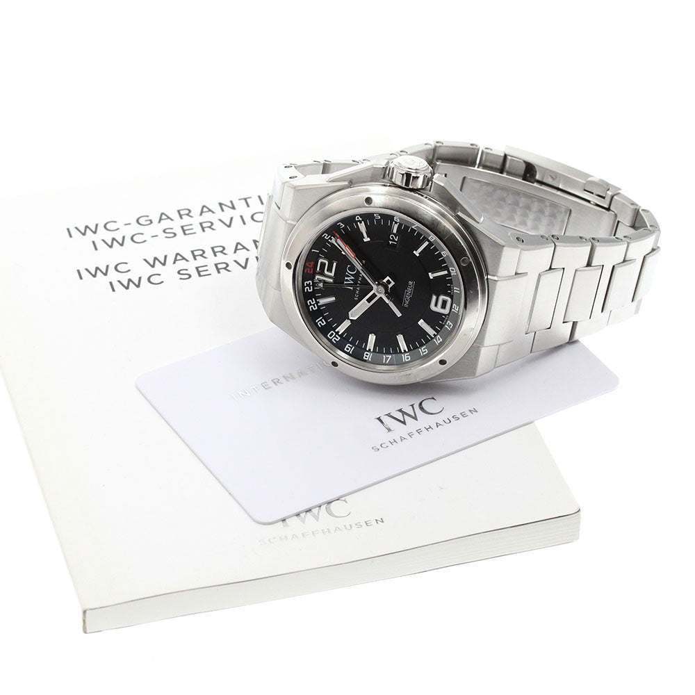IWC Ingenieur Dual time IW324402 GMT Black Dial Automatic Men's Watch_850268