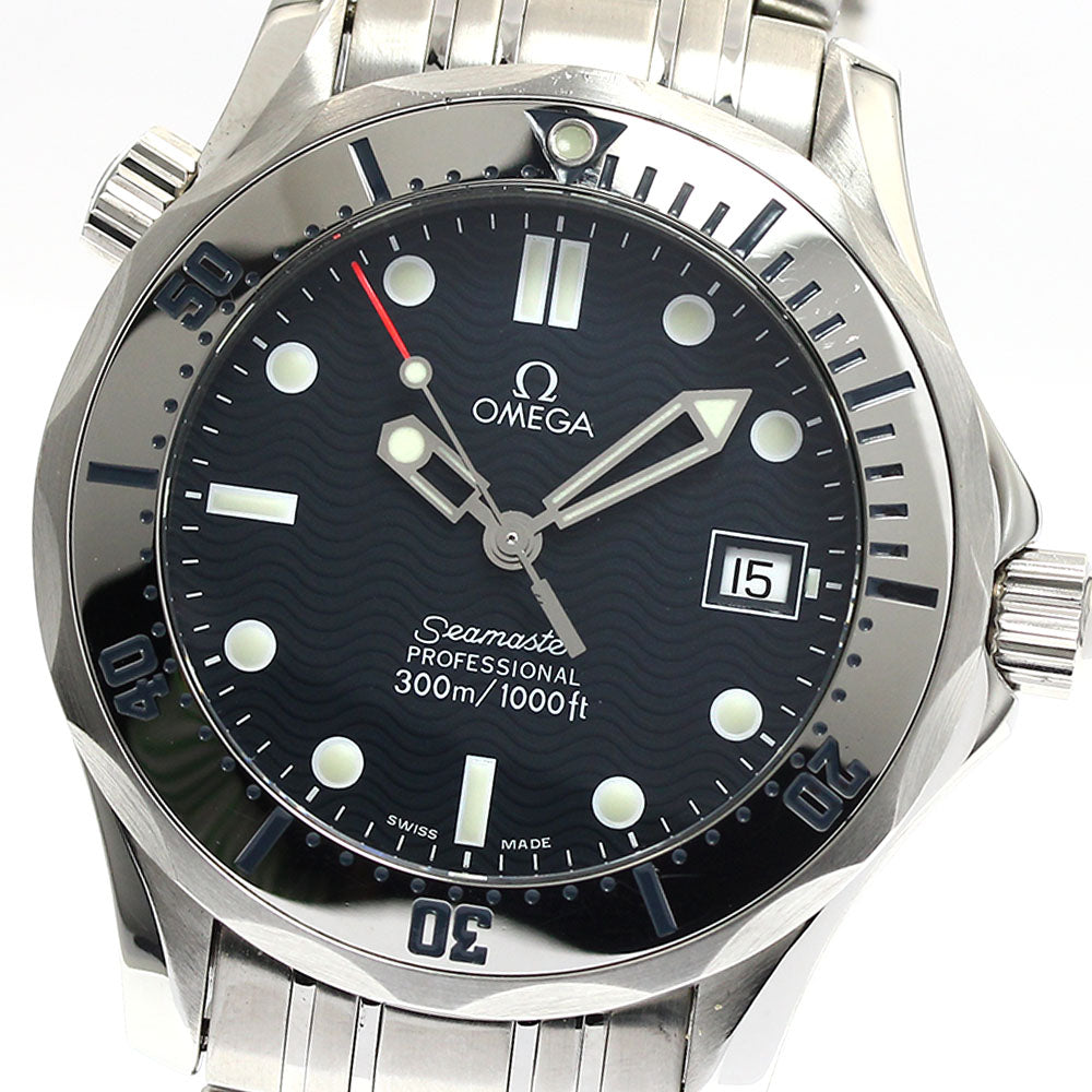 OMEGA Seamaster300 2562.80 Date Navy Dial Quartz Boy's Watch_850271