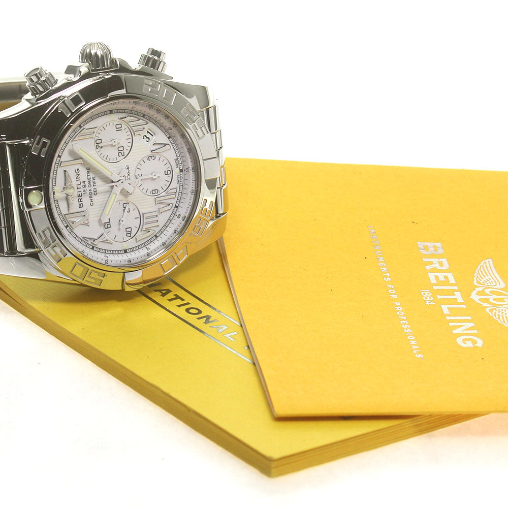 BREITLING Chronomat 44 AB0110 Date white Dial Automatic Men's Watch_850302