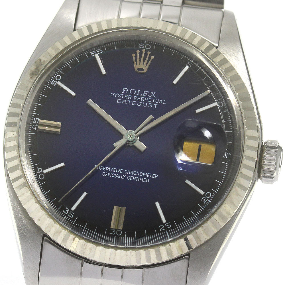 ROLEX Oyster Paper DATEJUST 1601 Cal.1570 Redundancy dial Blue gradation Dial Automatic Men's Watch_850328
