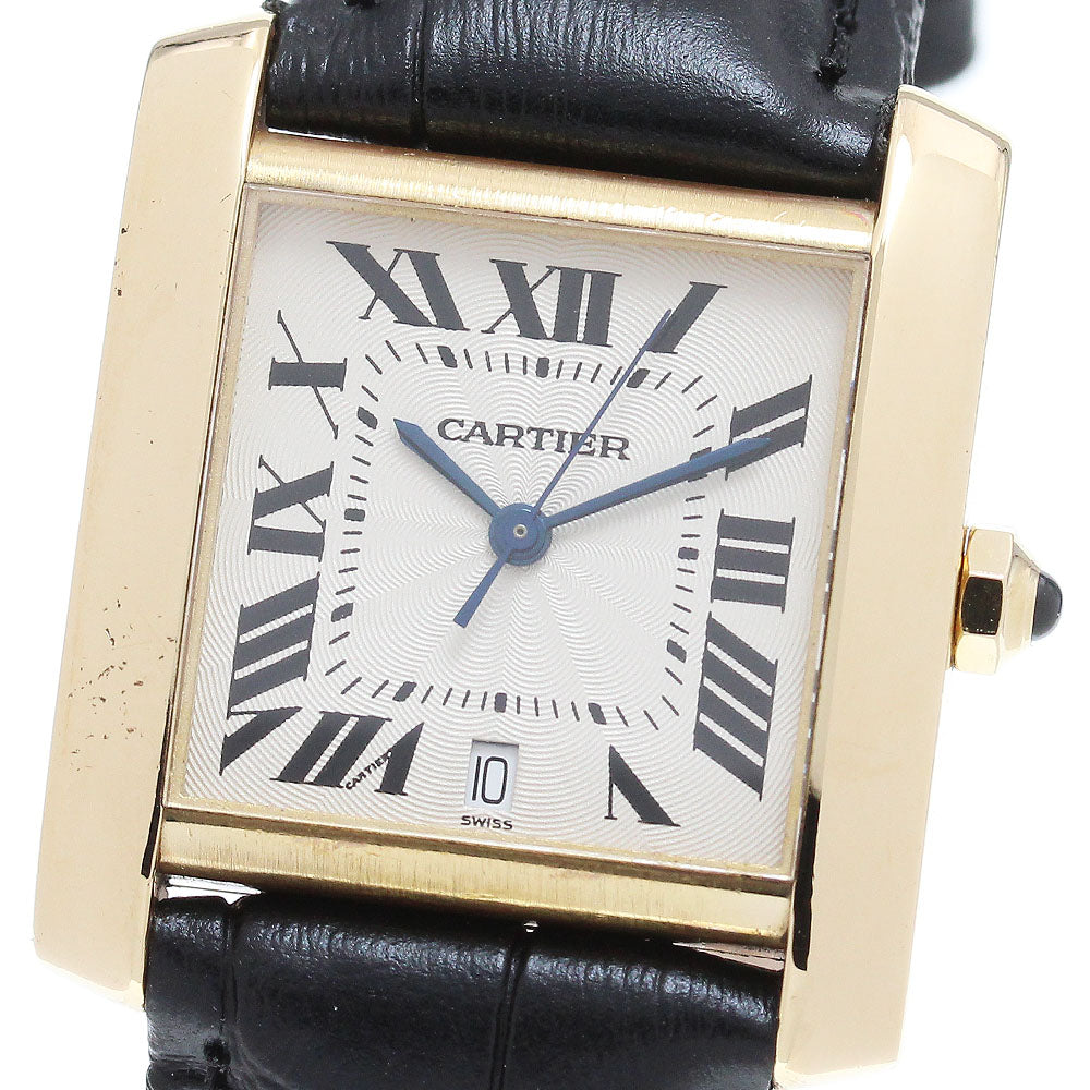 CARTIER Tank francaise LM W5000156 K18YG date beige Dial Automatic Men's_860009