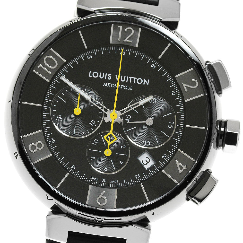 LOUIS VUITTON Tambour in black Q102U Chronograph Automatic Men's Watch_860021