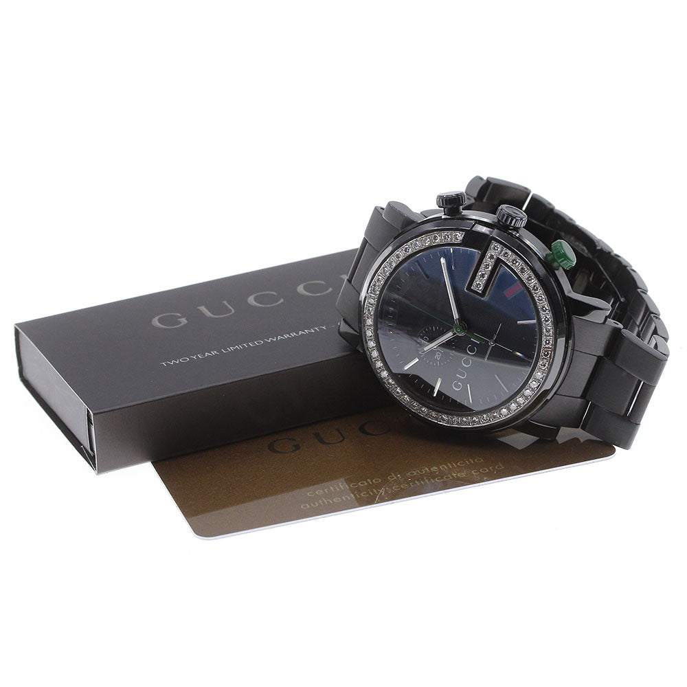 GUCCI G round 101M/YA10331 After diamond black Dial Quartz Men's Watch_860038
